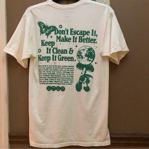 Pacsun Clean Earth T-Shirt with Butterfly Mushroom Size M